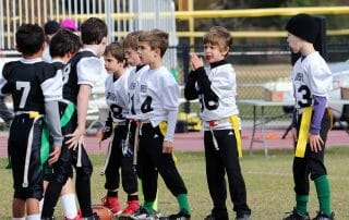 Jason Swango and the Irish flag football team