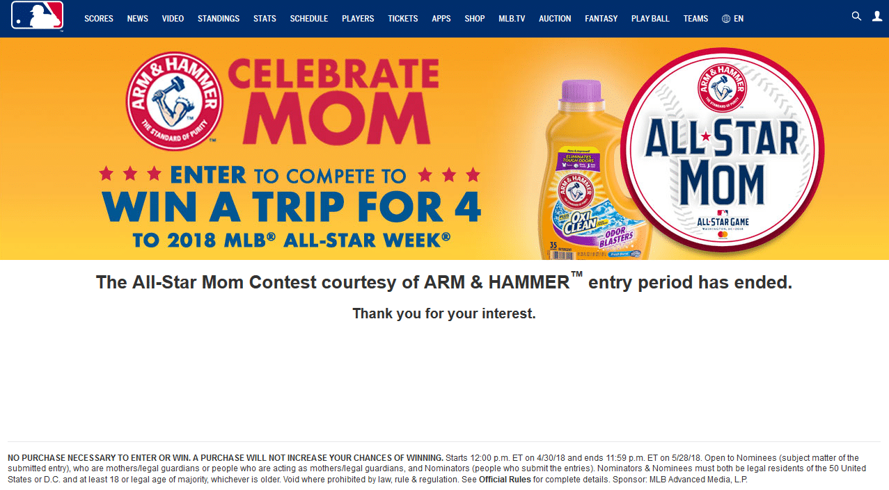 MLB and Arm & Hammer